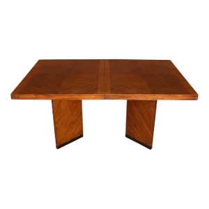Modern Dining Table With Chevron Design and Angular Legs