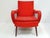 Vintage Rockabilly Chair in Beech and Red Jersey Wool by Marco Zanuso, 1950s For Sale - Image 12 of 13