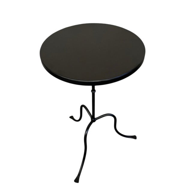 New French Cast Iron Black Bistro Table With Iron Top For Sale - Image 4 of 8