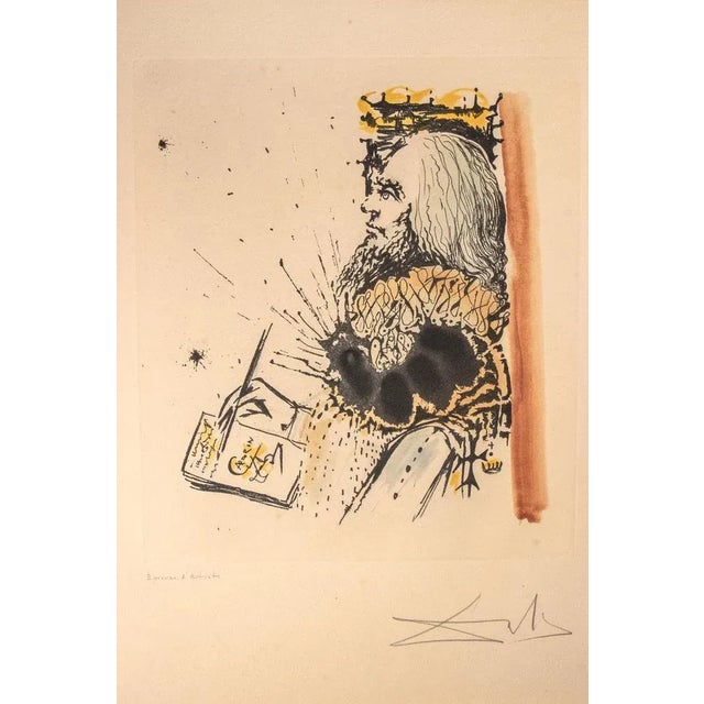 after Salvador Dalì, Portrait De Calderon, 2971, Aquatint & Etching For Sale - Image 3 of 5