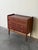 Beautiful Danish modern teak vanity or dressing table, Denmark, circa 1960s. This elegant piece features clean...