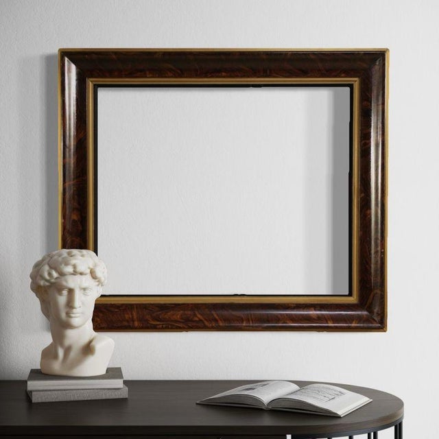 Vintage Lacquered and Gilded Wooden Frame, 1950 For Sale - Image 11 of 14