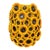 Vintage Majolica Sunflower-Adorned Ceramic Vase For Sale
