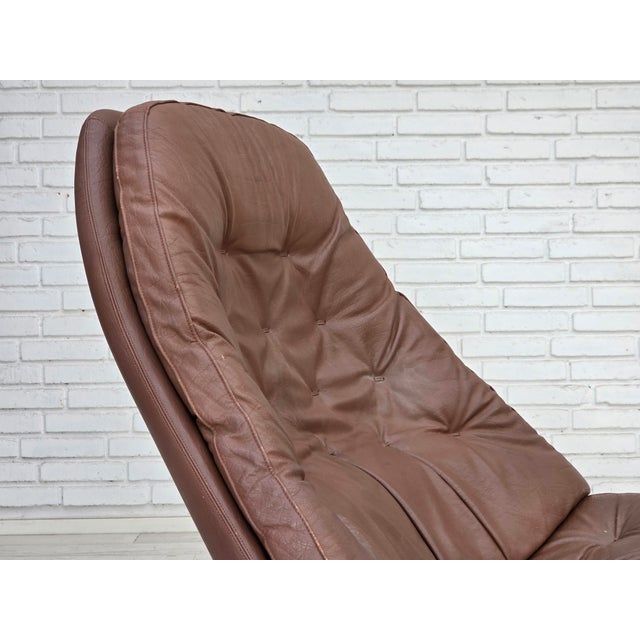 Danish Adjustable Swivel Lounge Chair by Madsen & Schubell, 1970s For Sale - Image 4 of 18