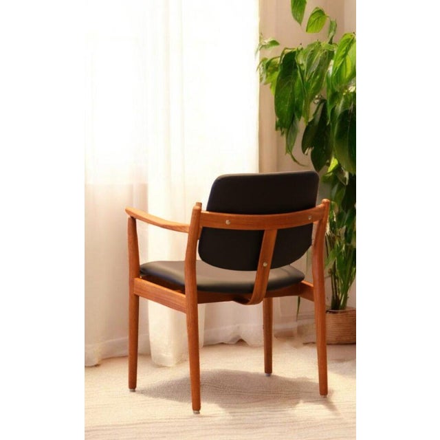 Armchair in Teak and Leather by Arne Vodder for France & Son, 1950s For Sale - Image 14 of 16