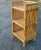 Wood Mid-Century Bohemian Split Bamboo Rattan Wicker Low Bookcase Etagere For Sale - Image 7 of 13