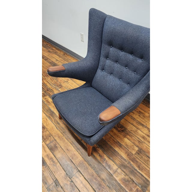 Wood Hans Wegner Style Papa Bear Chair For Sale - Image 7 of 7