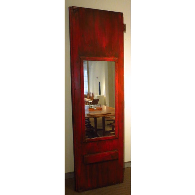 Red Pair of Carved Wood Doors by Phillip Powell For Sale - Image 8 of 10
