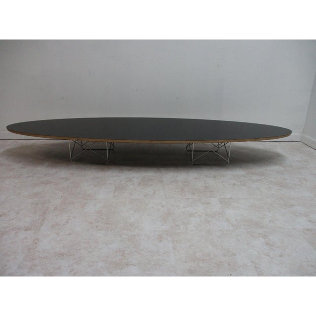 Vintage Eames Herman Miller Wire Base Elliptical Surfboard Coffee Table For Sale - Image 12 of 12
