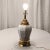 Vintage Mid 20th Century White and Grey Color Ceramic and Brass Lamp For Sale - Image 16 of 16