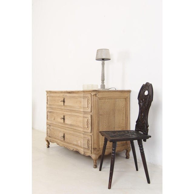 Antique German Baroque Bleached Oak Chest of Drawers, 1700s For Sale - Image 5 of 18