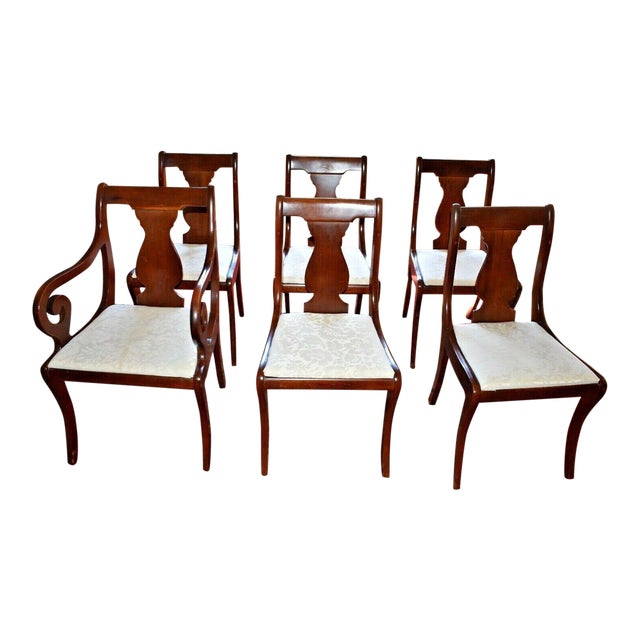 Antique Upholstered Dining Room Chairs By Hickory Chair Co Set Of 6 Chairish
