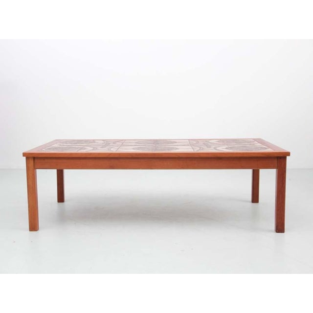 Mid-Century Modern Scandinavian Coffe Table with Ceramic Tiles For Sale - Image 6 of 9