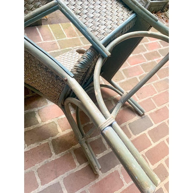 Wood Antique Wicker and Rattan Possibly Victorian Chairs- Pair For Sale - Image 7 of 17