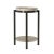With an oak tray top and contrasting bronzed metal legs, the round side table can also be used as a drink table. With an...