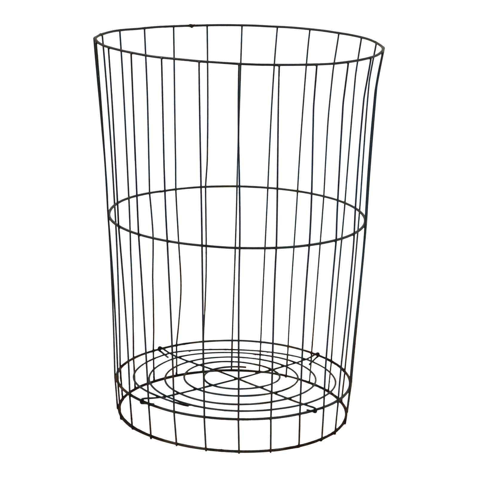 Industrial Wire Trash Basket Wastebasket Chairish