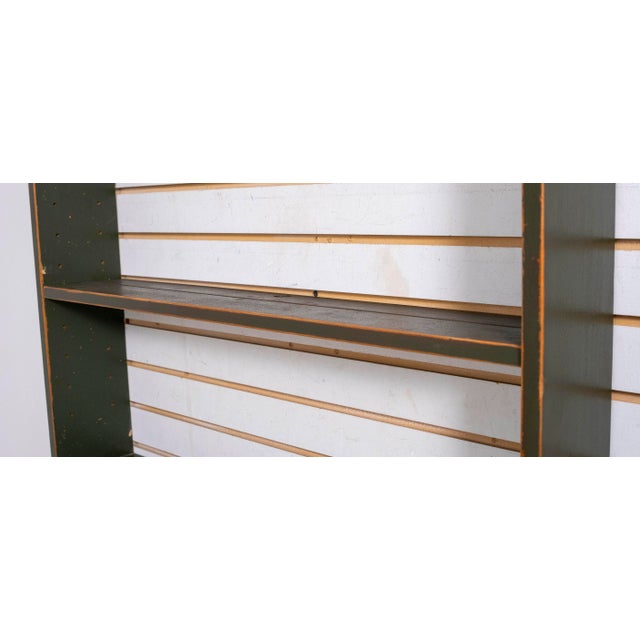 1990s David Smith Primitive Country Painted Wall Shelf For Sale - Image 5 of 11