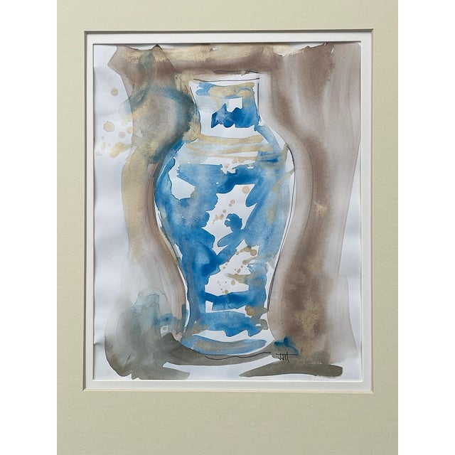 Blue and White 11 Contemporary Painting For Sale - Image 4 of 7