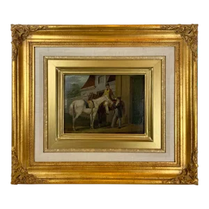 19th Century James Kerr Lawson Oil on Board Painting, Framed