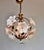 Vintage Murano Style White Floral Globe Chandelier - Brass Finish For Sale - Image 12 of 15
