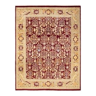 Mogul, One-of-a-Kind Hand-Knotted Area Rug in Red, 8' 1" x 10' 5" For Sale
