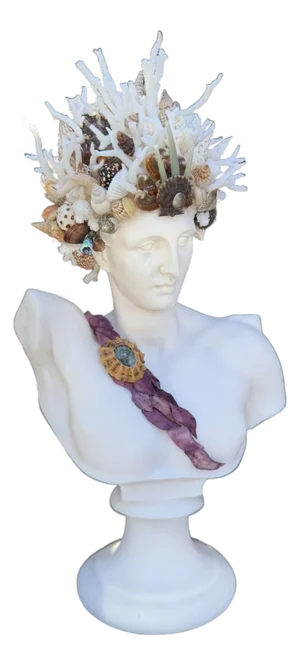 CSS Seashell 10.5" Bust of Hermes