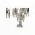 Vintage Pair 14" Modular Crystal 3-Light Candelabras Threaded European Lead Crystal Complete With Prisms For Sale - Image 11 of 12