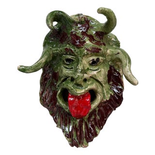 Apotropaic Ceramic Mask by Gennaro Condurso, Seminara, Italy, 2010s For Sale