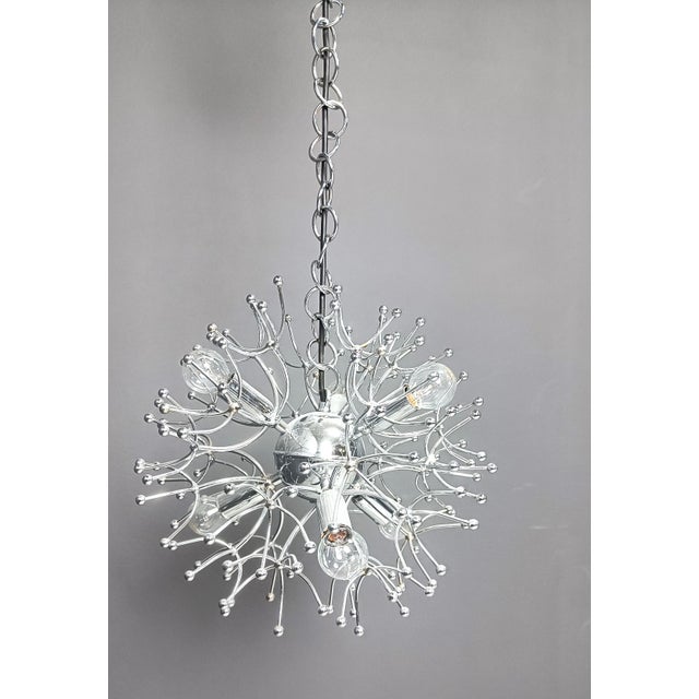 Mid-Century Modern Sputnik Chandelier attributed to Sciolari, 1960s For Sale - Image 3 of 11