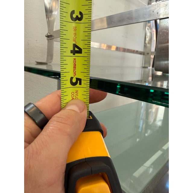 Amalfi Glass + Steel Swivel Media Stand For Sale - Image 13 of 15