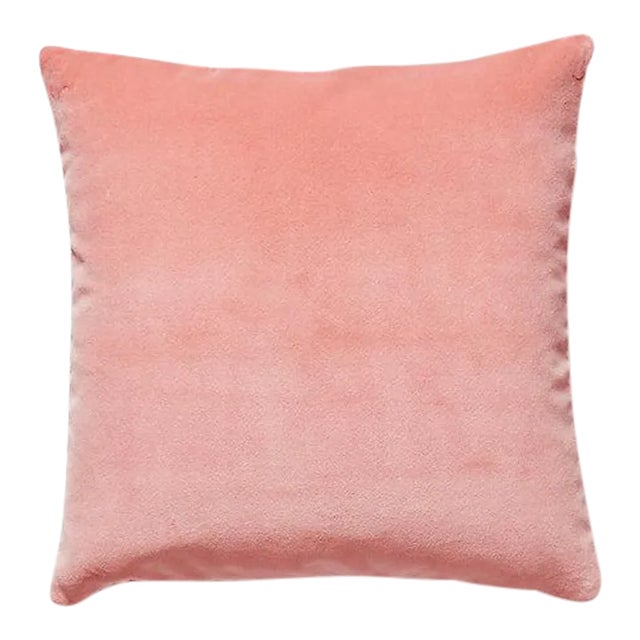 The House of Scalamandré Torino Velvet Pillow, Blush For Sale