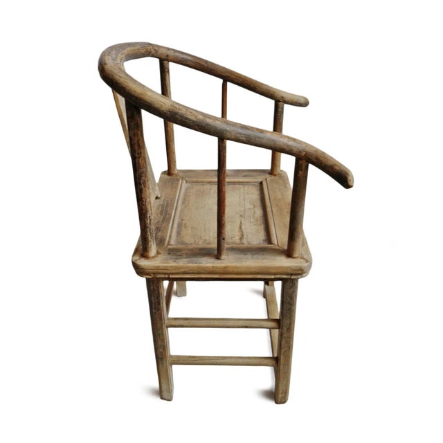 Mid 20th Century Antique Ming Horseshoe Back Chair For Sale - Image 5 of 8