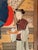 19th Century Large Chinese Ancestor Portrait Painting on Paper For Sale - Image 9 of 14