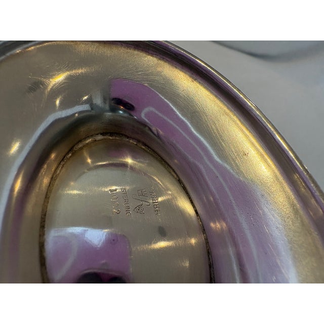 Metal Mid 20th Century Sterling Silver Gravy Boat and Underplate For Sale - Image 7 of 8