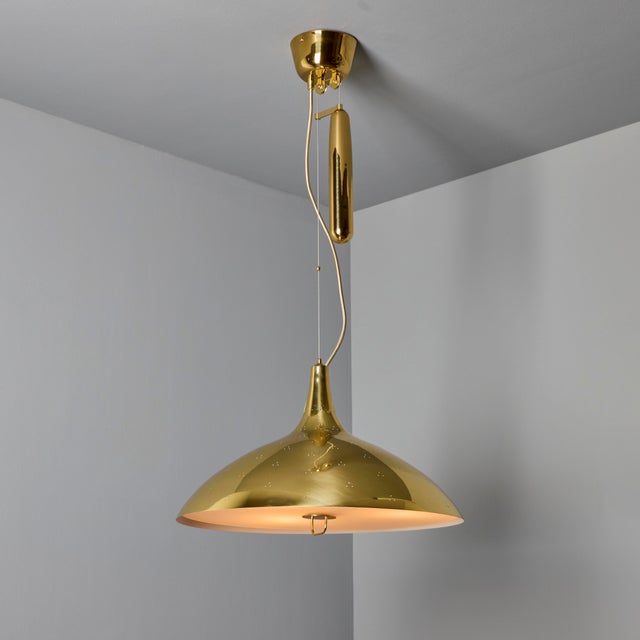 Paavo Tynell 'A1965' Counterweight Pendant Lamp in Brass for Gubi For Sale - Image 12 of 15