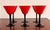 Vintage 1930's Art Deco Red & Black Cordial Cocktail Glasses - Set of 6 For Sale - Image 4 of 9