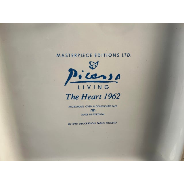 Ceramic 1990s Picasso Style Living “The Heart” Ceramic Trivet Plate For Sale - Image 7 of 9
