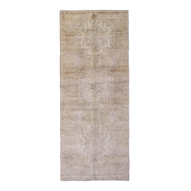 Washed Out Vintage Turkish Kars Rug For Sale