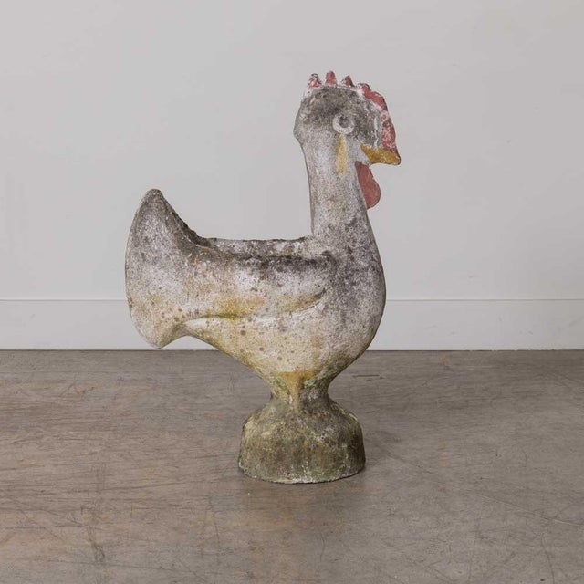 French 1960s French Concrete Rooster Planter For Sale - Image 3 of 15