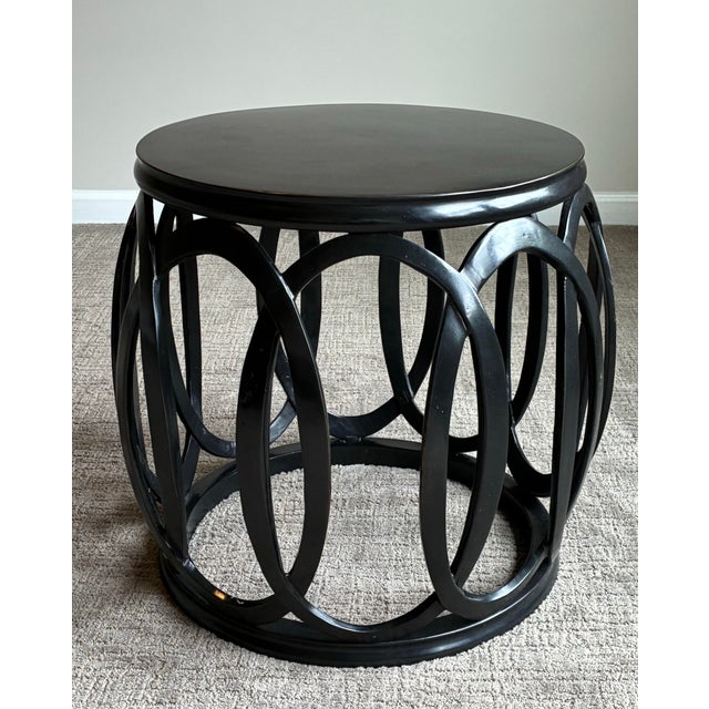 Traditional Late 20th Century Attributed to Baker Furniture Barbara Barry “Bracelet” Accent Table / Stool For Sale - Image 3 of 4