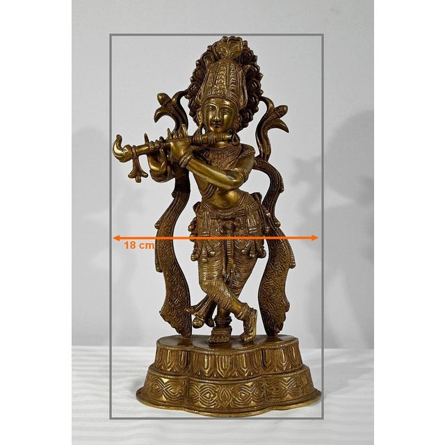 Indian Artist, Krishna, Late 19th Century, Bronze For Sale - Image 16 of 18