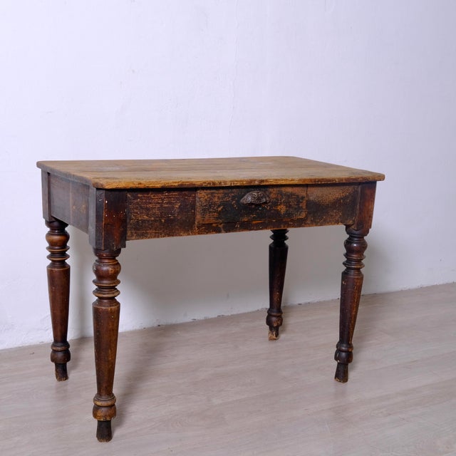 Antique Rustic Wooden Table, Italy, Late 19th Century For Sale - Image 10 of 18