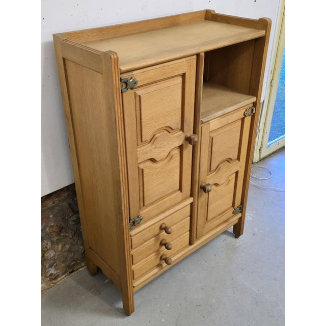 Tall Sideboard with Cupboards, Drawers and Niche by Guillerme et Chambron, 1970s For Sale - Image 15 of 18