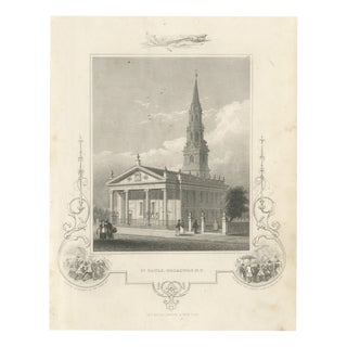 A. J. Davis, St. Pauls Chapel, 1850, Paper For Sale