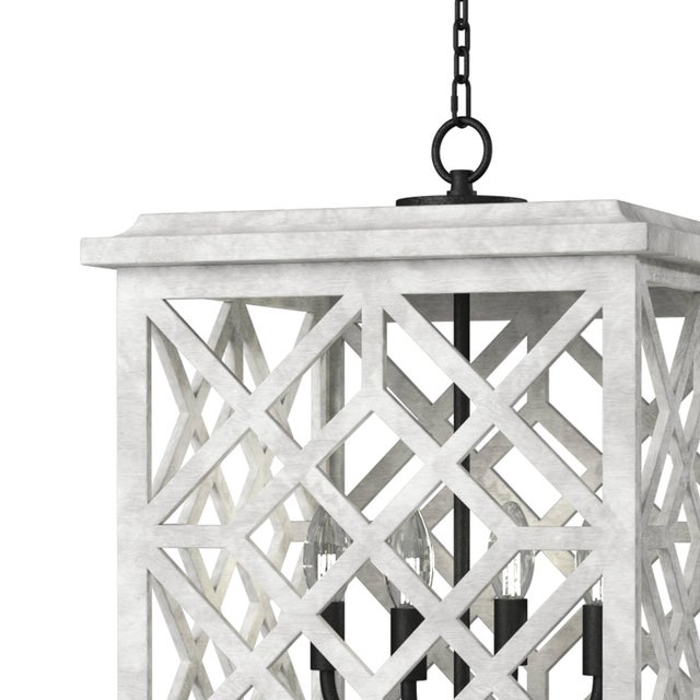 A beautiful lattice pattern emerges from solid wood to create the Chatham Lantern’s signature coastal appeal. Blackened...