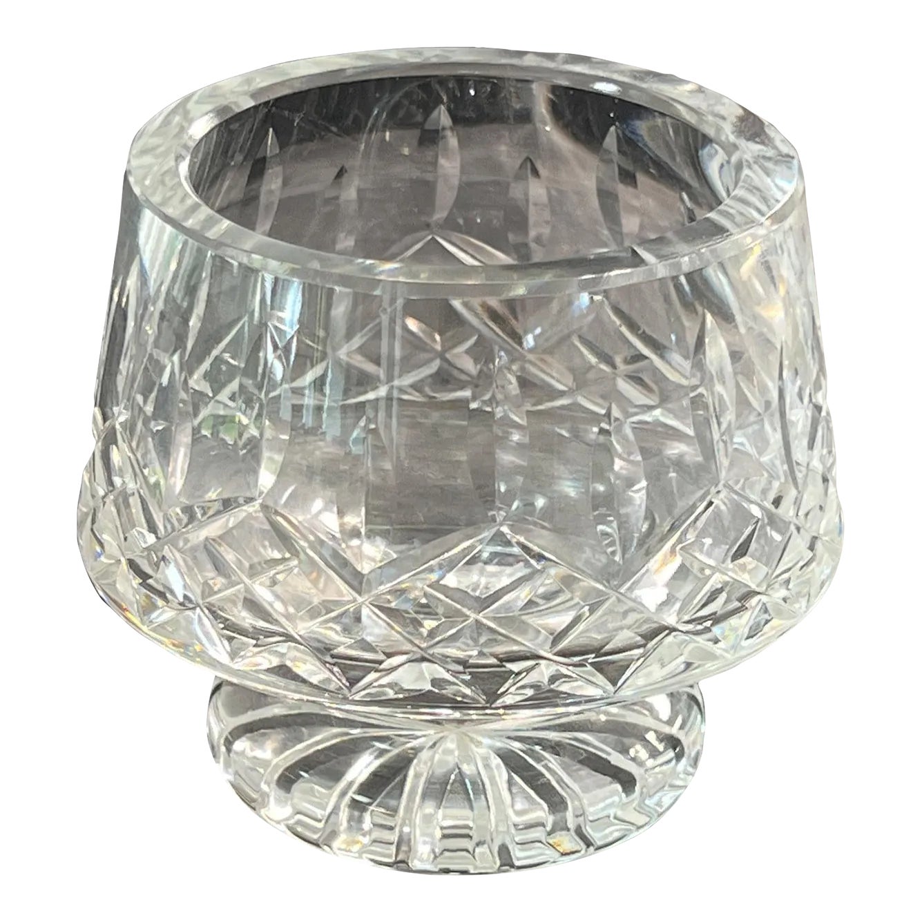 Mid 20th Century Waterford Cut Crystal Open Sugar Bowl, Lismore with