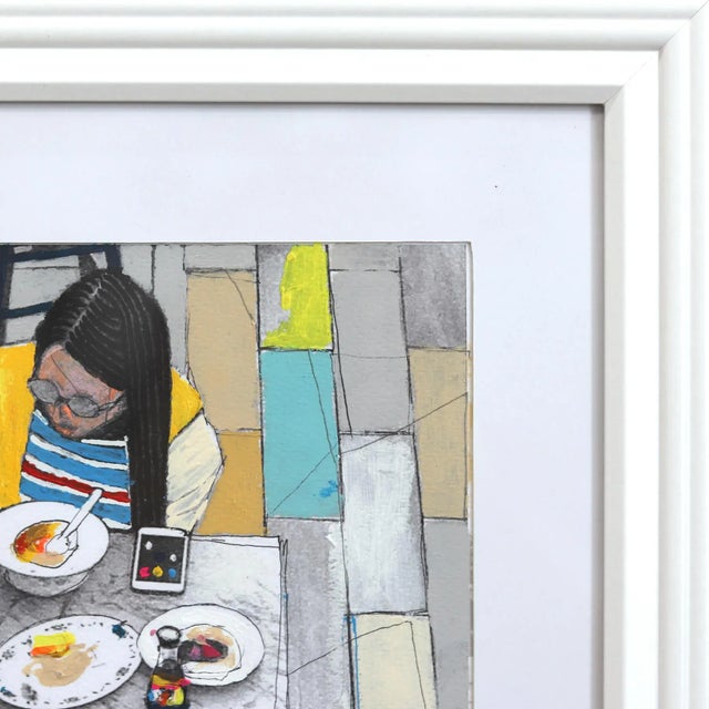 Figurative Soft Evening San Francisco - Colorful Figurative Mixed Media Original Artwork by Fabio Coruzzi For Sale - Image 3 of 9