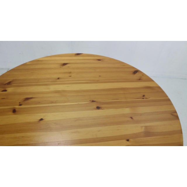 Round Pinewood Dinning Table in the style of Rainer Daumiller, Denmark, 1970s For Sale - Image 18 of 18