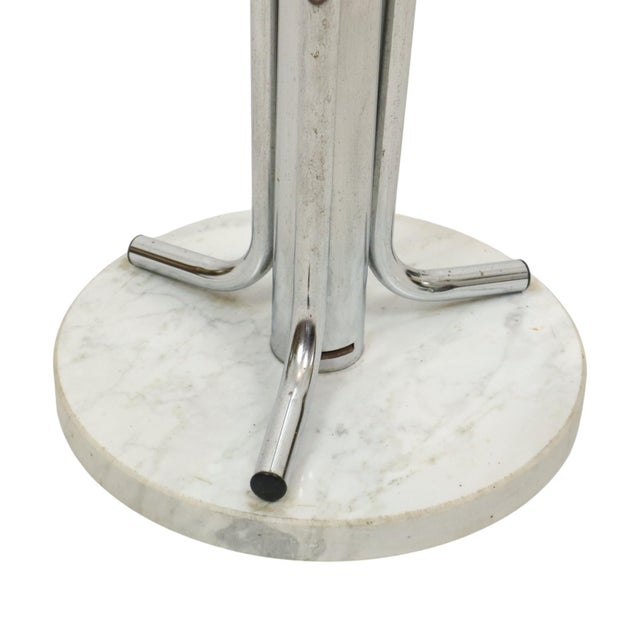 Vintage Space Age Standing Coat Rack in Chrome and Marble For Sale - Image 16 of 18