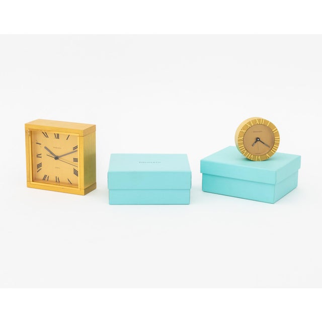 Tiffany & Co. Brass Desk Clocks, 4 For Sale - Image 12 of 12